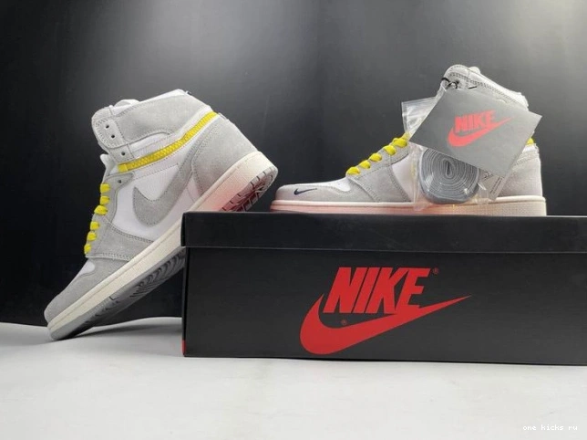 Rep Onekick Air Light Switch 1 High CW6576-100 Smoke Jordan 0703